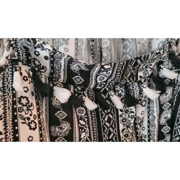 Joey B Girls Sz. XL Black/White Romper Shorts Unicorns Floral Fun - Picture 6 of 8